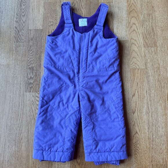 Children's Place Purple Snow Bib Overalls Size 12-18 Months - Picture 1 of 9